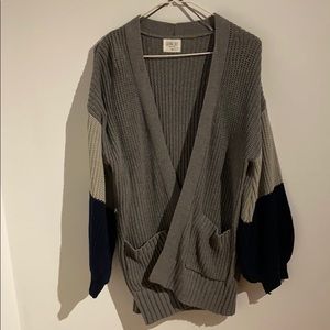 chunky knit cardigan sweater